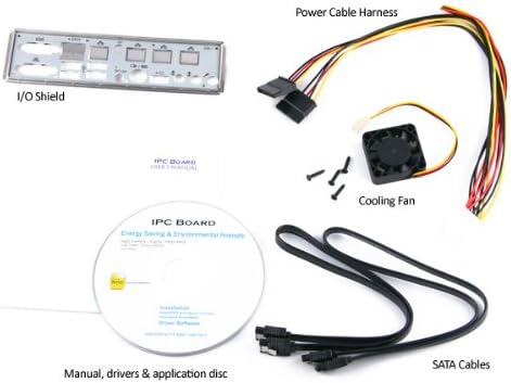 Jetway NF96U-525-LF intel ATOM D525 MINI-ITX לוח האם W/ AD3RTLANG לוח הבת [4 X LAN TOTAL] ואספקת חשמל DC על סיפונה